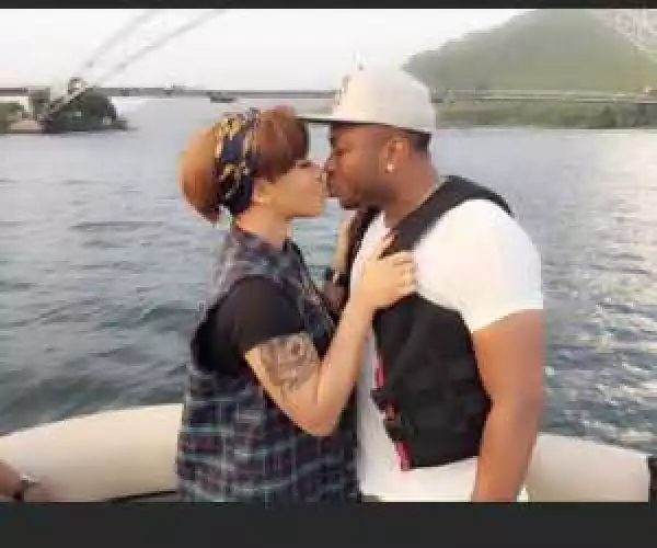 Lovely Photo Of Tonto Dikeh Kissing Her Husband
